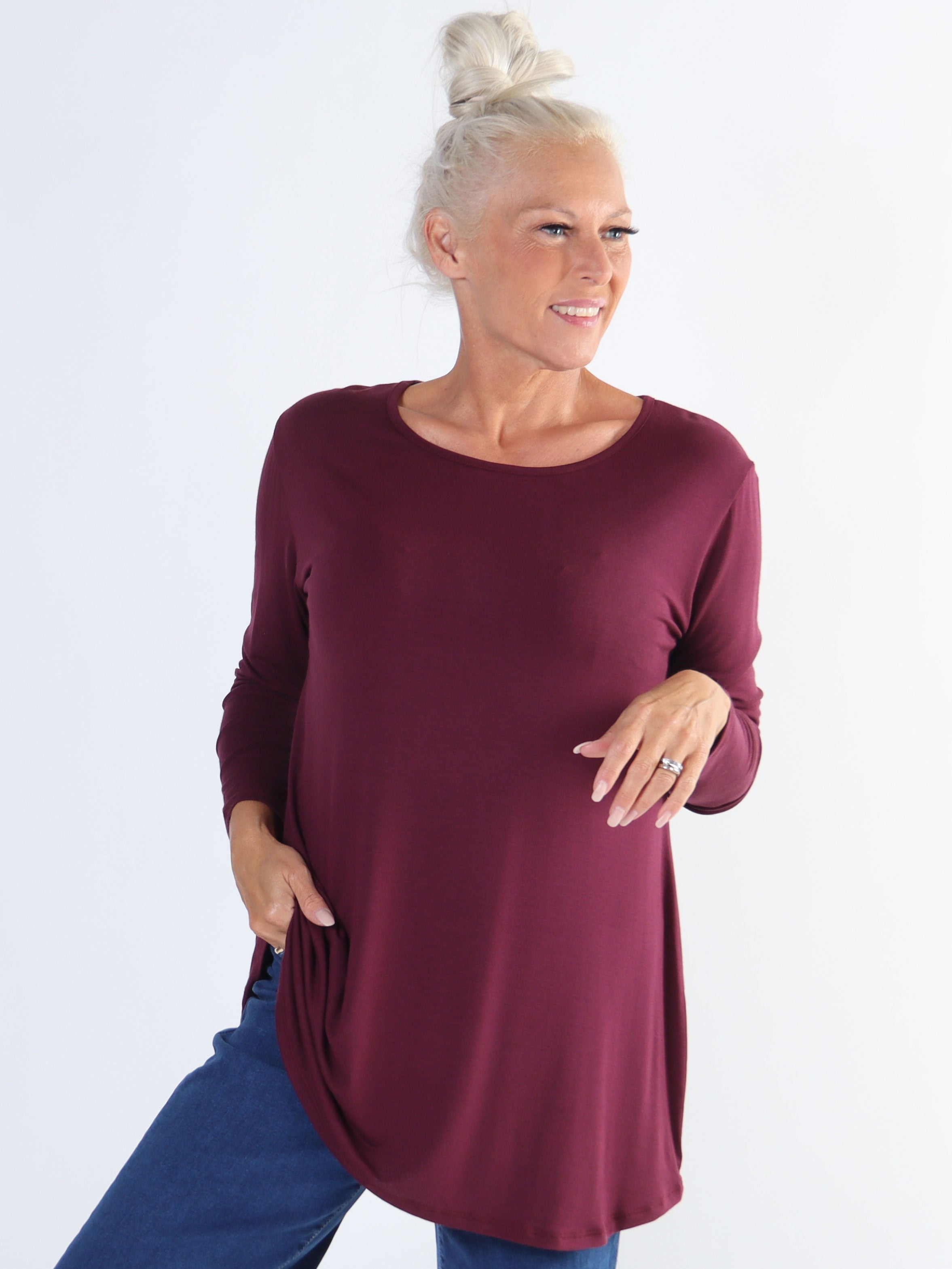 Otine - Langærmet basisbluse